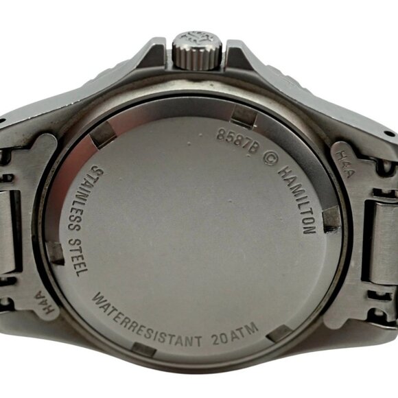 Hamilton 31mm Vintage Khaki Blue Sunburst Dial Quartz Sub Diver Watch - Picture 7 of 7